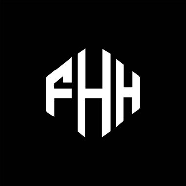FHH letter logo design with polygon shape. FHH polygon and cube shape logo design. FHH hexagon vector logo template white and black colors. FHH monogram, business and real estate logo.