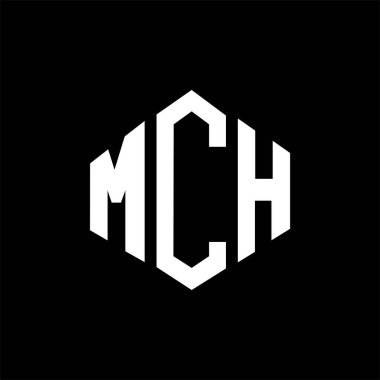 MCH letter logo design with polygon shape. MCH polygon and cube shape logo design. MCH hexagon vector logo template white and black colors. MCH monogram, business and real estate logo.