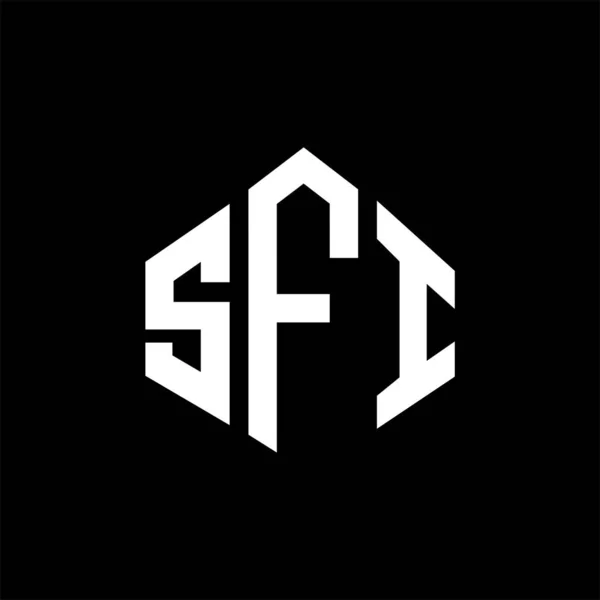 Diseño Del Logotipo Letra Sfi Con Forma Polígono Diseño Logotipo — Archivo Imágenes Vectoriales