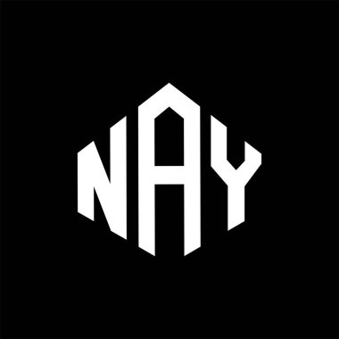 NAY letter logo design with polygon shape. NAY polygon and cube shape logo design. NAY hexagon vector logo template white and black colors. NAY monogram, business and real estate logo.
