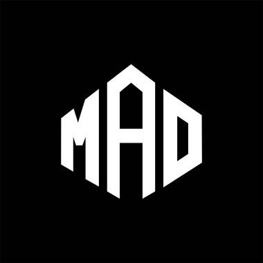 MAO letter logo design with polygon shape. MAO polygon and cube shape logo design. MAO hexagon vector logo template white and black colors. MAO monogram, business and real estate logo.