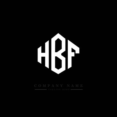 HBF letter logo design with polygon shape. HBF polygon and cube shape logo design. HBF hexagon vector logo template white and black colors. HBF monogram, business and real estate logo.