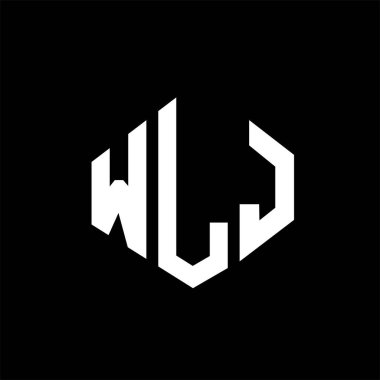 WLJ letter logo design with polygon shape. WLJ polygon and cube shape logo design. WLJ hexagon vector logo template white and black colors. WLJ monogram, business and real estate logo.