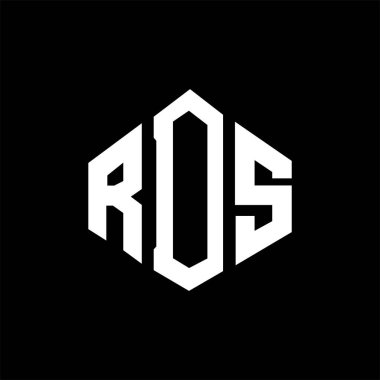 RDS letter logo design with polygon shape. RDS polygon and cube shape logo design. RDS hexagon vector logo template white and black colors. RDS monogram, business and real estate logo.