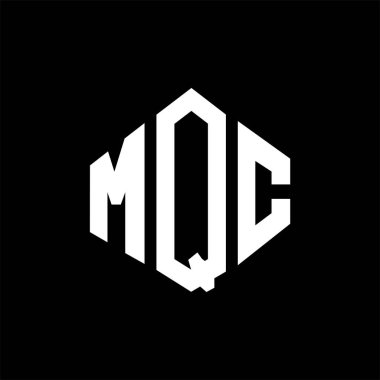 MQC letter logo design with polygon shape. MQC polygon and cube shape logo design. MQC hexagon vector logo template white and black colors. MQC monogram, business and real estate logo.
