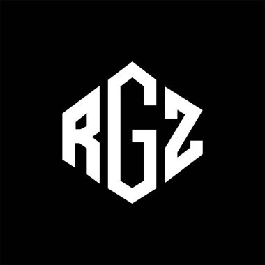 RGZ letter logo design with polygon shape. RGZ polygon and cube shape logo design. RGZ hexagon vector logo template white and black colors. RGZ monogram, business and real estate logo.