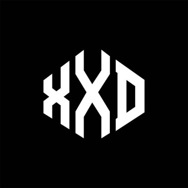 XXD letter logo design with polygon shape. XXD polygon and cube shape logo design. XXD hexagon vector logo template white and black colors. XXD monogram, business and real estate logo.