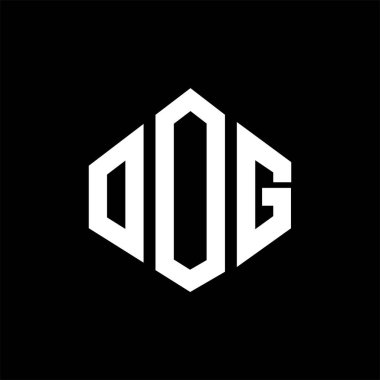 OOG letter logo design with polygon shape. OOG polygon and cube shape logo design. OOG hexagon vector logo template white and black colors. OOG monogram, business and real estate logo.