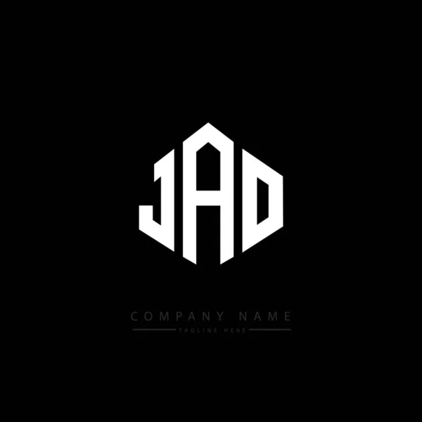Jao Letter Logo Design Polygon Shape Jao Polygon Cube Shape — Stock Vector