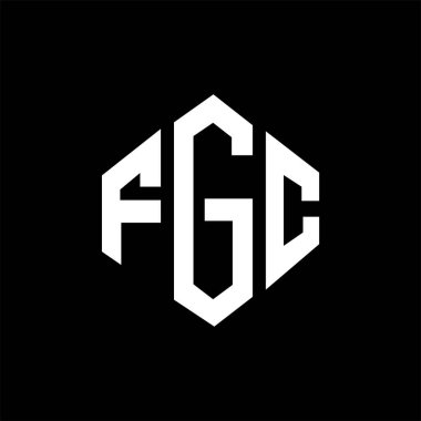 FGC letter logo design with polygon shape. FGC polygon and cube shape logo design. FGC hexagon vector logo template white and black colors. FGC monogram, business and real estate logo.