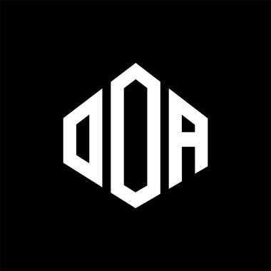 OOA letter logo design with polygon shape. OOA polygon and cube shape logo design. OOA hexagon vector logo template white and black colors. OOA monogram, business and real estate logo.