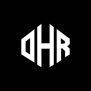 OHR letter logo design with polygon shape. OHR polygon and cube shape logo design. OHR hexagon vector logo template white and black colors. OHR monogram, business and real estate logo.