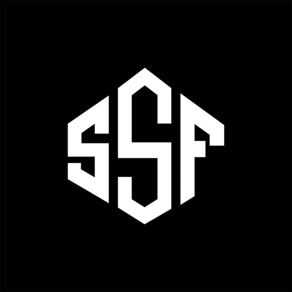 Diseño Del Logotipo Letra Ssf Con Forma Polígono Diseño Logotipo — Archivo Imágenes Vectoriales