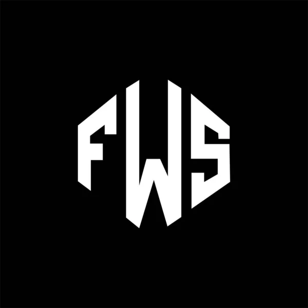 Diseño Del Logotipo Letra Fws Con Forma Polígono Diseño Logotipo — Archivo Imágenes Vectoriales
