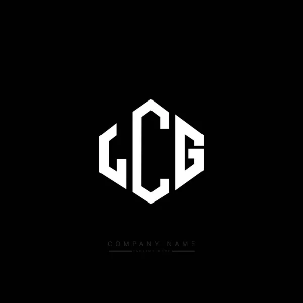 Lcg Lettera Logo Design Con Forma Poligonale Lcg Poligono Cubo — Vettoriale Stock