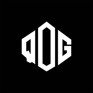 QOG letter logo design with polygon shape. QOG polygon and cube shape logo design. QOG hexagon vector logo template white and black colors. QOG monogram, business and real estate logo.