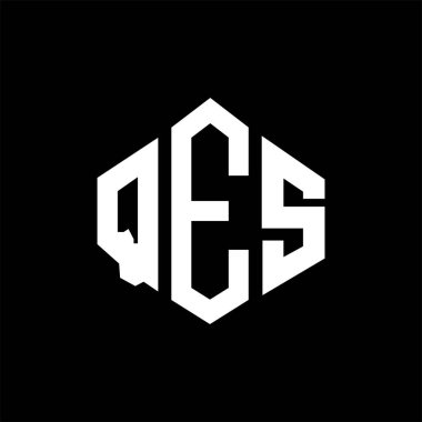 QES letter logo design with polygon shape. QES polygon and cube shape logo design. QES hexagon vector logo template white and black colors. QES monogram, business and real estate logo.QES letter logo design with polygon shape. QES polygon and cube sh