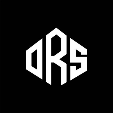 ORS letter logo design with polygon shape. ORS polygon and cube shape logo design. ORS hexagon vector logo template white and black colors. ORS monogram, business and real estate logo.