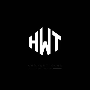 HWT letter logo design with polygon shape. HWT polygon and cube shape logo design. HWT hexagon vector logo template white and black colors. HWT monogram, business and real estate logo.