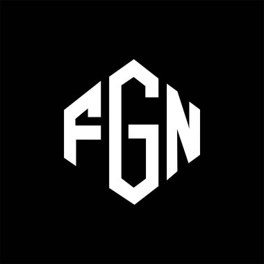 FGN letter logo design with polygon shape. FGN polygon and cube shape logo design. FGN hexagon vector logo template white and black colors. FGN monogram, business and real estate logo.