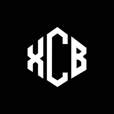 XCB letter logo design with polygon shape. XCB polygon and cube shape logo design. XCB hexagon vector logo template white and black colors. XCB monogram, business and real estate logo.