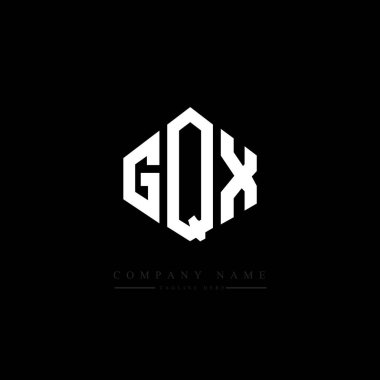 GQX letter logo design with polygon shape. GQX polygon and cube shape logo design. GQX hexagon vector logo template white and black colors. GQX monogram, business and real estate logo.