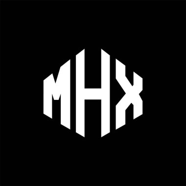MHX letter logo design with polygon shape. MHX polygon and cube shape logo design. MHX hexagon vector logo template white and black colors. MHX monogram, business and real estate logo.