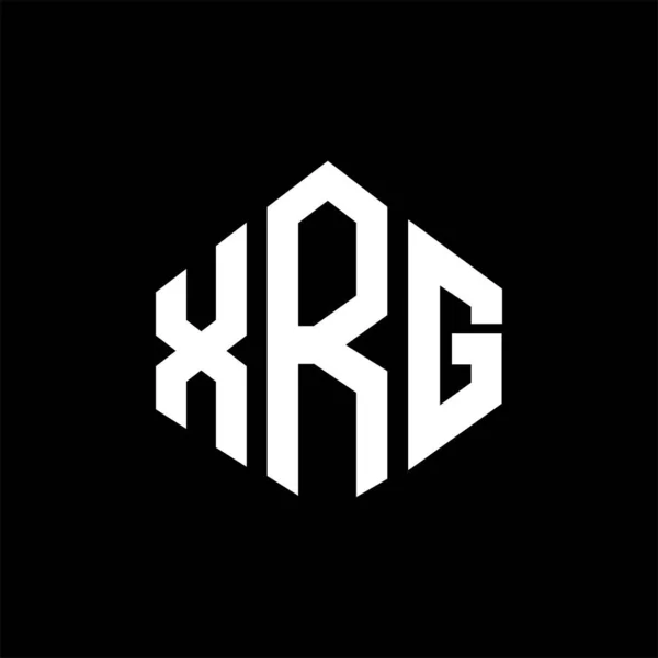 Xrg Letter Logo Design Polygon Shape Xrg Polygon Cube Shape — ストックベクタ