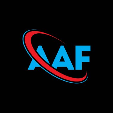 AAF logo. AAF letter. AAF letter logo design. Intitials AAF logo linked with circle and uppercase monogram logo. AAF typography for technology, business and real estate brand.