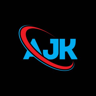 AJK logo. AJK letter. AJK letter logo design. Initials AJK logo linked with circle and uppercase monogram logo. AJK typography for technology, business and real estate brand.