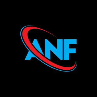 ANF logo. ANF letter. ANF letter logo design. Initials ANF logo linked with circle and uppercase monogram logo. ANF typography for technology, business and real estate brand.