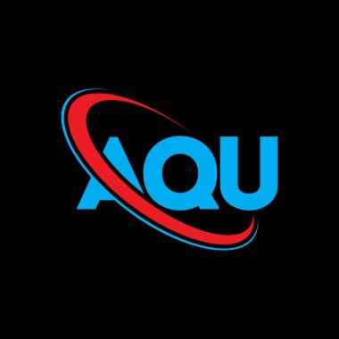 AQU logo. AQU letter. AQU letter logo design. Initials AQU logo linked with circle and uppercase monogram logo. AQU typography for technology, business and real estate brand.