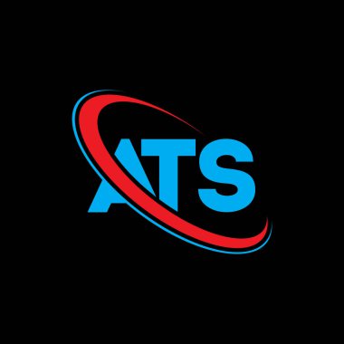 ATS logo. ATS letter. ATS letter logo design. Initials ATS logo linked with circle and uppercase monogram logo. ATS typography for technology, business and real estate brand.