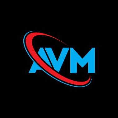 AVM logosu. AVM mektubu. AVM harf logosu tasarımı. Çember ve büyük harfli monogram logosuna bağlı AVM logosu. Teknoloji, iş ve emlak markası için AVM tipografisi.