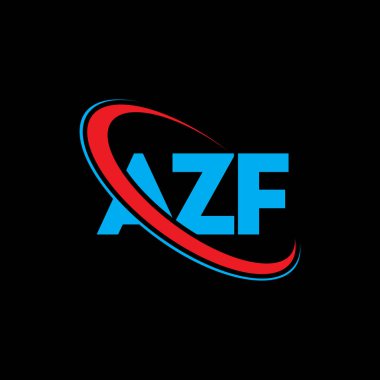 AZF logo. AZF letter. AZF letter logo design. Initials AZF logo linked with circle and uppercase monogram logo. AZF typography for technology, business and real estate brand.