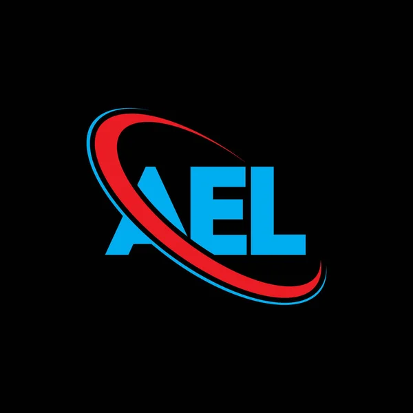 Ael Logo Ael Brief Design Des Ael Schriftzugs Initiales Ael — Stockvektor