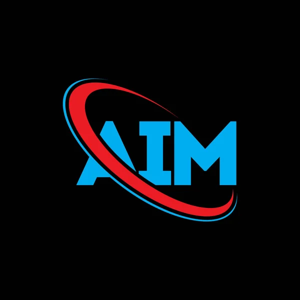 Aim Logo Aim Letter Aim Letter Logo Design Initials Aim — Stockvektor