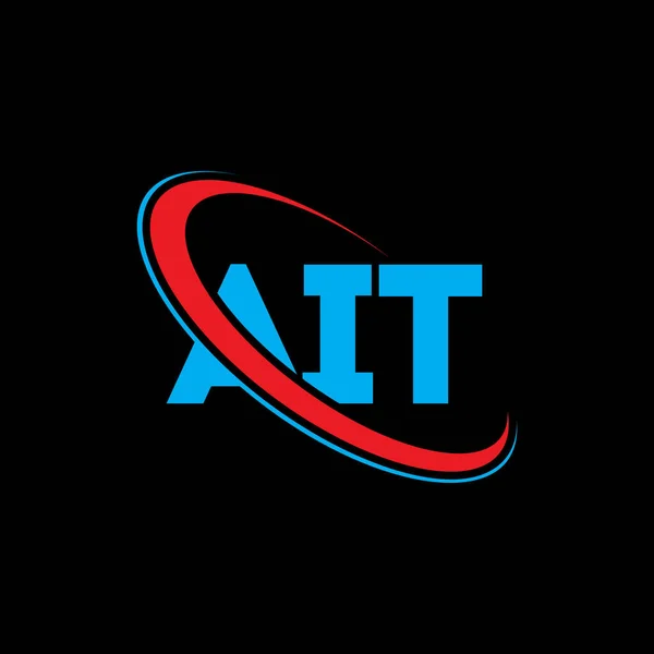 Logo Ait Ait Dopis Design Písmene Ait Iniciály Ait Logo — Stockový vektor