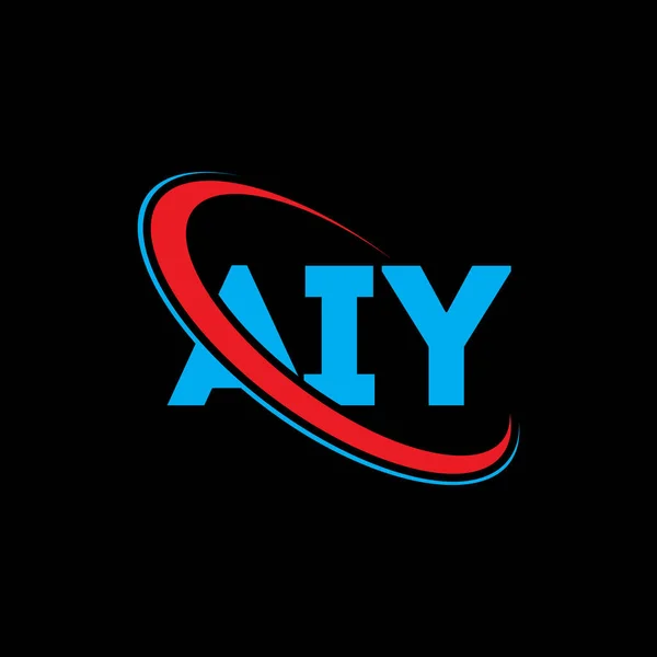 Aiy Logo Aiy Letter Aiy Letter Logo Design Initials Aiy — Stok Vektör
