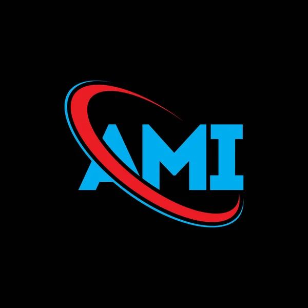 Ami Logo Ami Letter Ami Letter Logo Design Initials Ami — Stockvektor