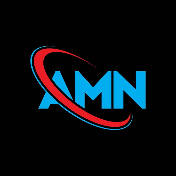 Logo Amn Amn Dopis Návrh Loga Amn Iniciály Logo Amn — Stockový vektor