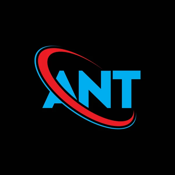 Ant Logo Ant Letter Ant Letter Logo Design Initials Ant — Stockvector