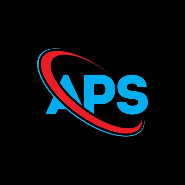 Aps Logo Aps Letter Aps Letter Logo Design Initials Aps — Stockvektor