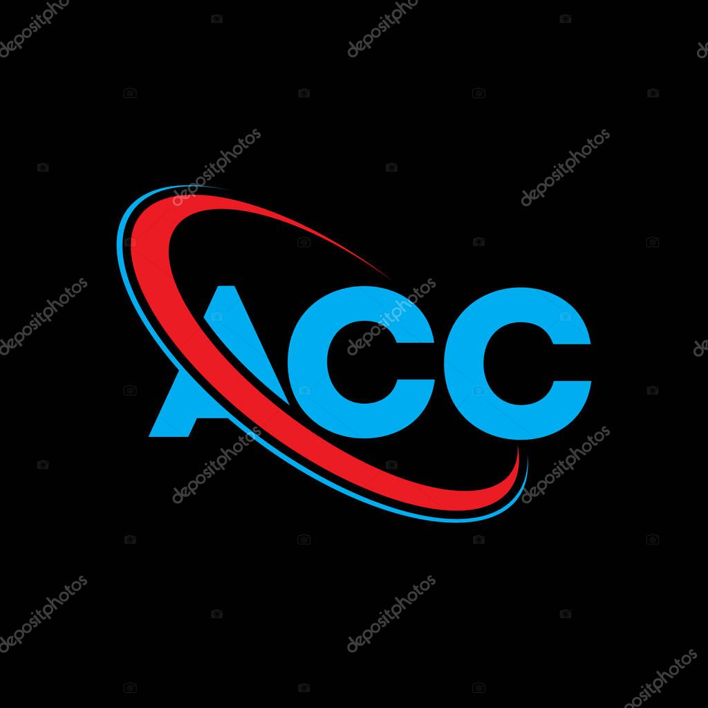 ACC logo. ACC letter. ACC letter logo design. Intitials ACC logo linked with circle and uppercase monogram logo. ACC typography for technology, business and real estate brand.