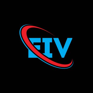 EIV logosu. EIV harfi. EIV harfli logo tasarımı. Daireye ve büyük harfli monogram logosuna bağlı ilk EIV logosu. Teknoloji, iş ve emlak markası için EIV tipografisi.