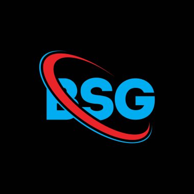 BSG logosu. BSG mektubu. BSG harf logosu tasarımı. Çember ve büyük harfli monogram logosuna bağlı baş harfler BSG. Teknoloji, iş ve emlak markası için BSG tipografisi.