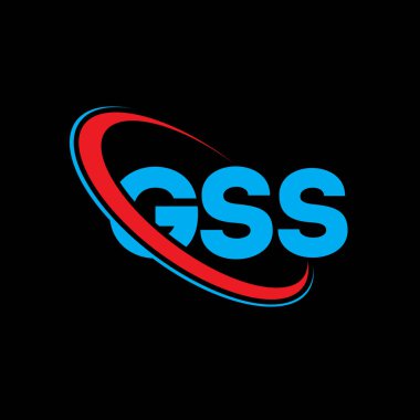 GSS logosu. GSS mektubu. GSS harf logosu tasarımı. Çember ve büyük harfli monogram logosuna bağlı GSS logosu. Teknoloji, iş ve emlak markası için GSS tipografisi.