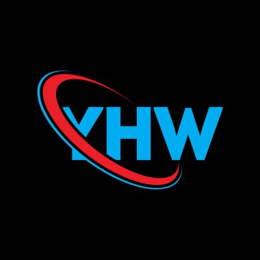 YHW logosu. YHW harfi. YHW harf logosu tasarımı. Çember ve büyük harfli monogram logosuyla birleştirilmiş YHW logosu. Teknoloji, iş ve emlak markası için YHW tipografisi.