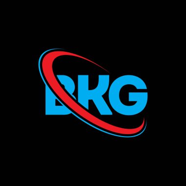 BKG logosu. BKG mektubu. BKG harf logosu tasarımı. Çember ve büyük harfli monogram logosuyla birleştirilmiş BKG logosu. Teknoloji, iş ve emlak markası için BKG tipografisi.