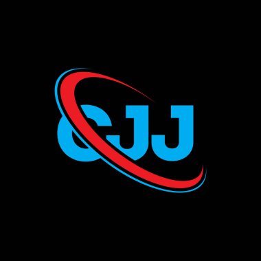 CJJ logosu. CJJ mektubu. CJJ harf logosu tasarımı. Çember ve büyük harfli monogram logosuyla birleştirilmiş CJJ logosu. Teknoloji, iş ve emlak markası için CJJ tipografisi.